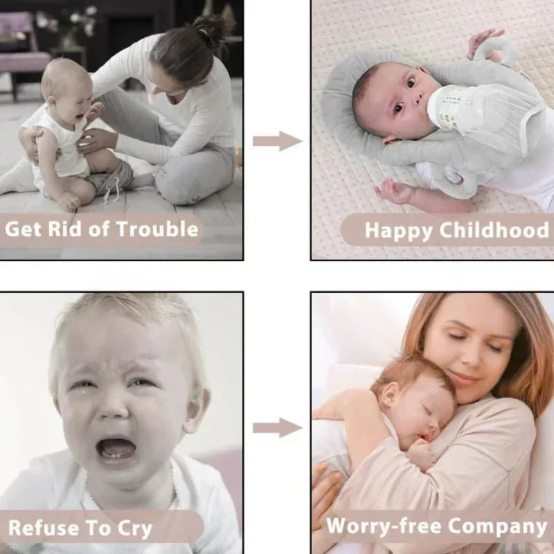 CocoonEase Comfort Nursing Pillow With Integrated Bottle Holder For New Parents