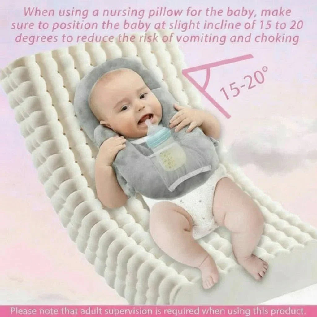 CocoonEase Comfort Nursing Pillow With Integrated Bottle Holder For New Parents