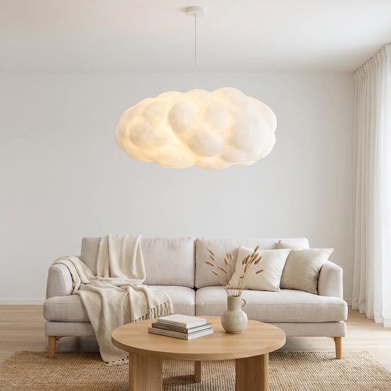 Aeroa Sculptural Pendant Lamp In Textile Material For Indoor Use