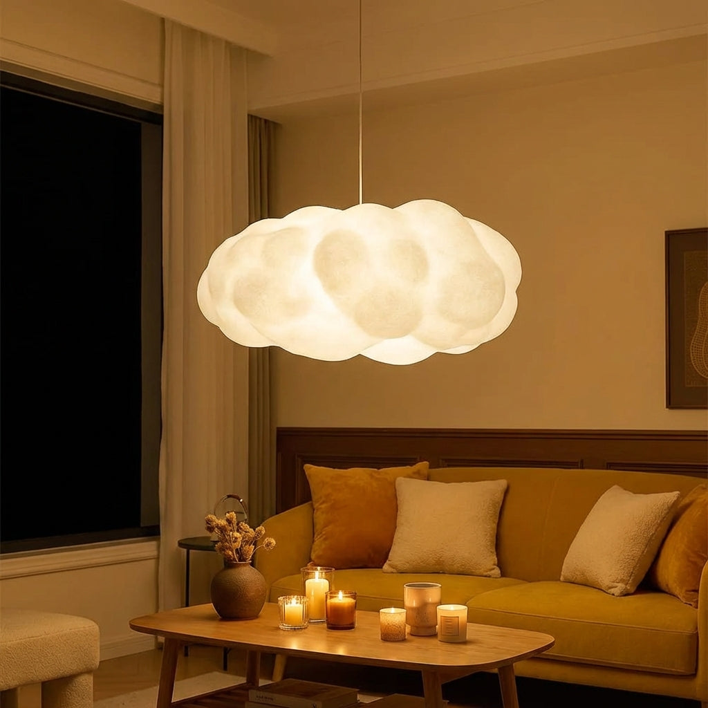 Aeroa Sculptural Pendant Lamp In Textile Material For Indoor Use