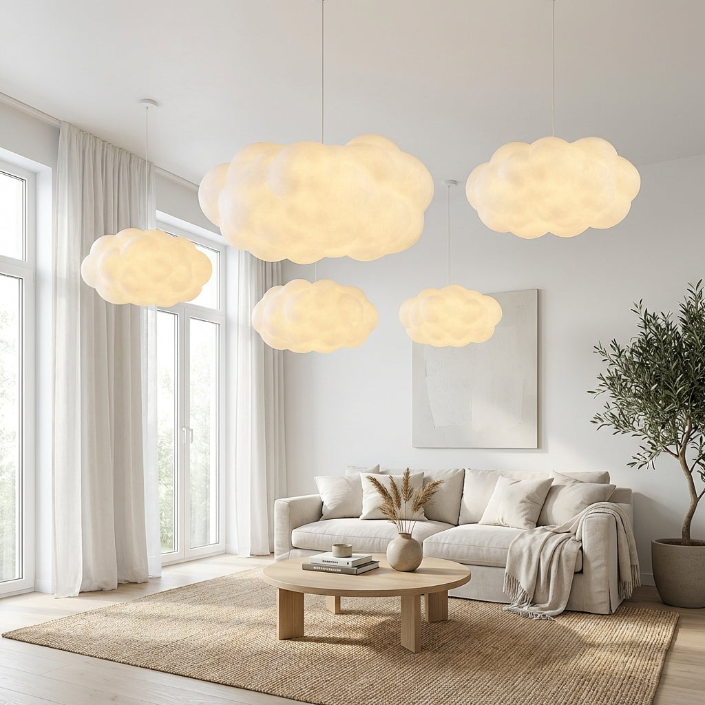 Aeroa Sculptural Pendant Lamp In Textile Material For Indoor Use