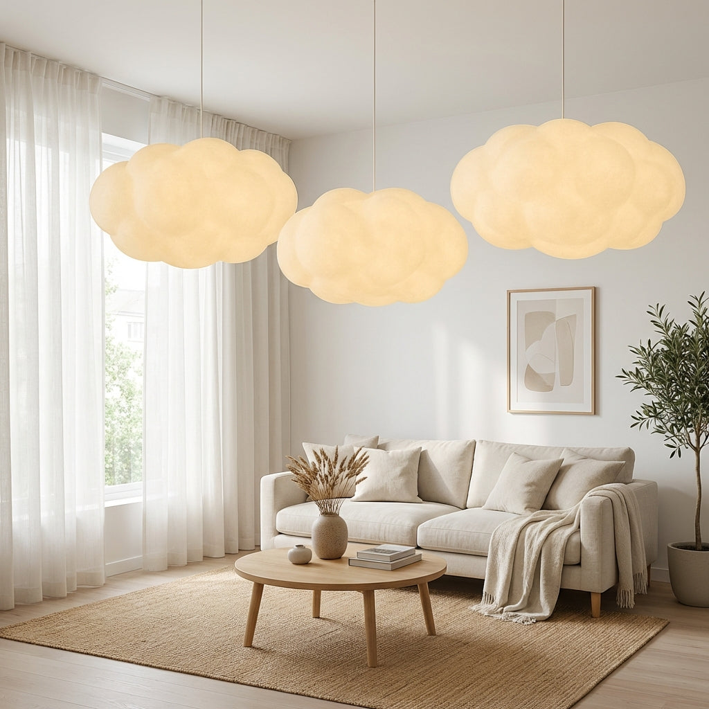 Aeroa Sculptural Pendant Lamp In Textile Material For Indoor Use