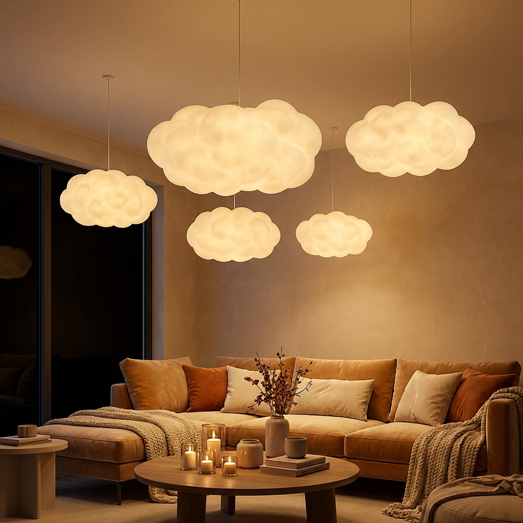 Aeroa Sculptural Pendant Lamp In Textile Material For Indoor Use