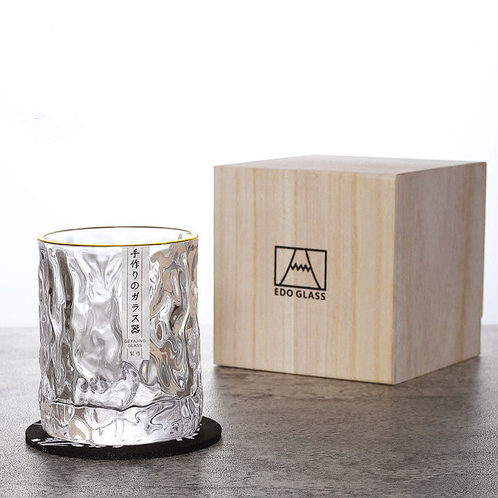 Japanske Edo Kiriko Glacier Whisky-glas