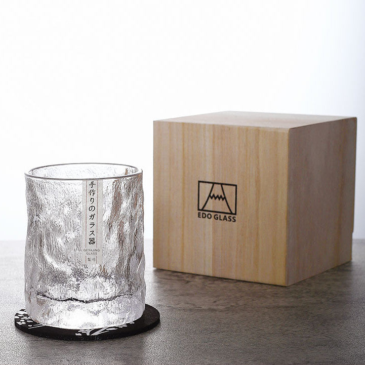 Japanske Edo Kiriko Glacier Whisky-glas