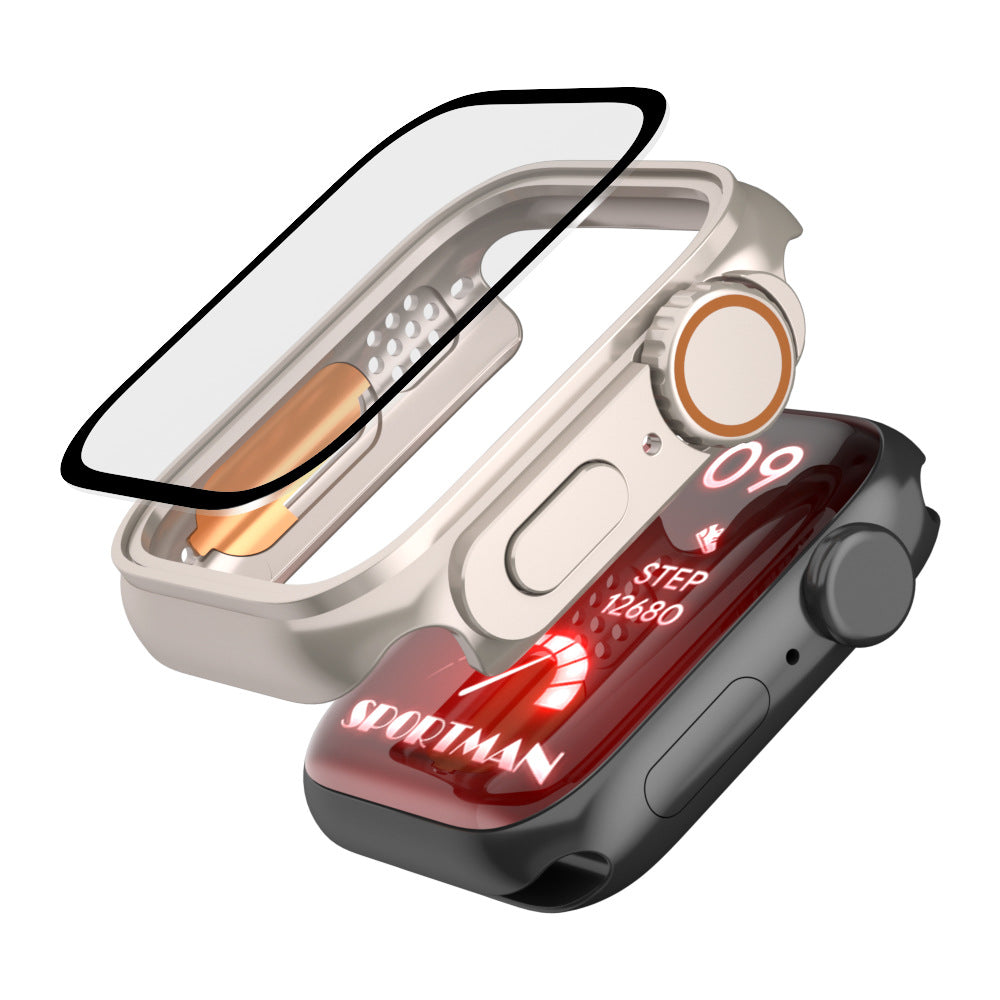 Ultra-tyndt og vandtæt Apple Watch-etui med hærdet glasfilm