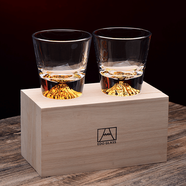 Set di bicchieri da whisky Monte Fuji giapponese