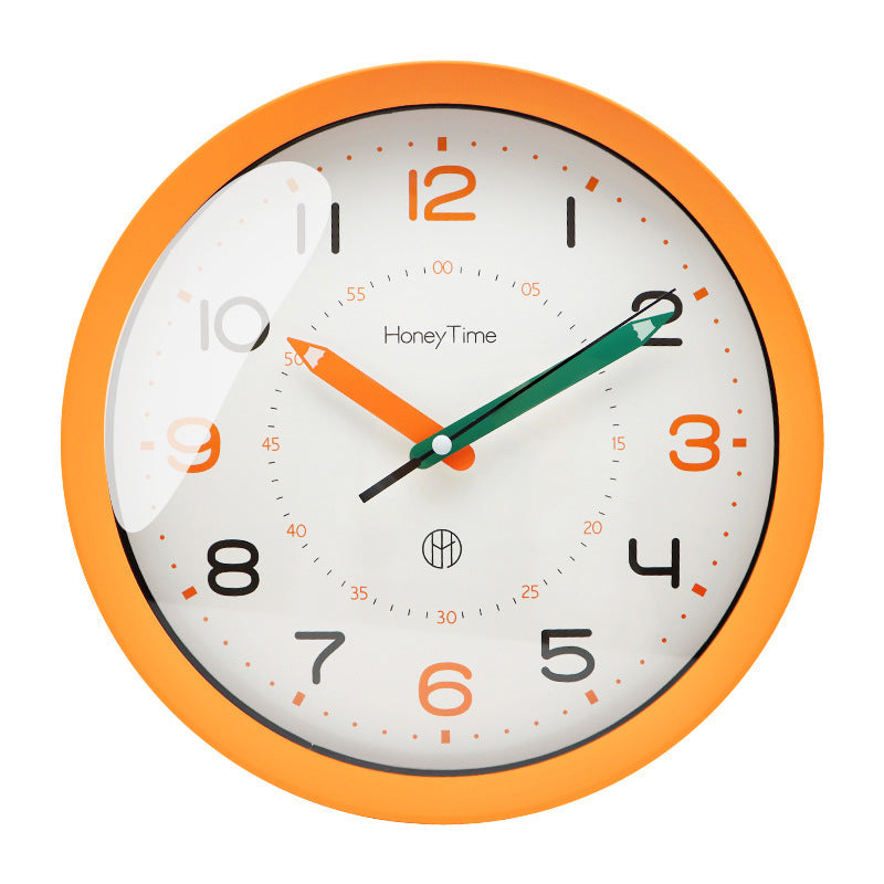 Reloj de Pared Ultra Silencioso para Dormitorio Infantil y Aula de 12 Pulgadas