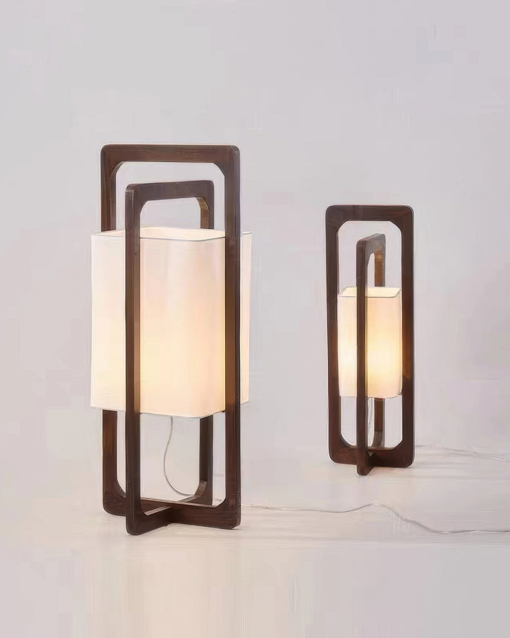 Japansk trægulvlampe retro zen