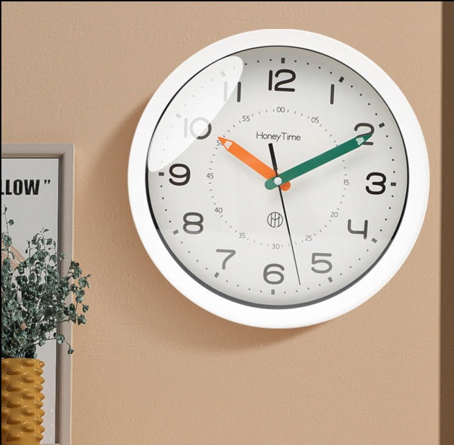 Reloj de Pared Ultra Silencioso para Dormitorio Infantil y Aula de 12 Pulgadas