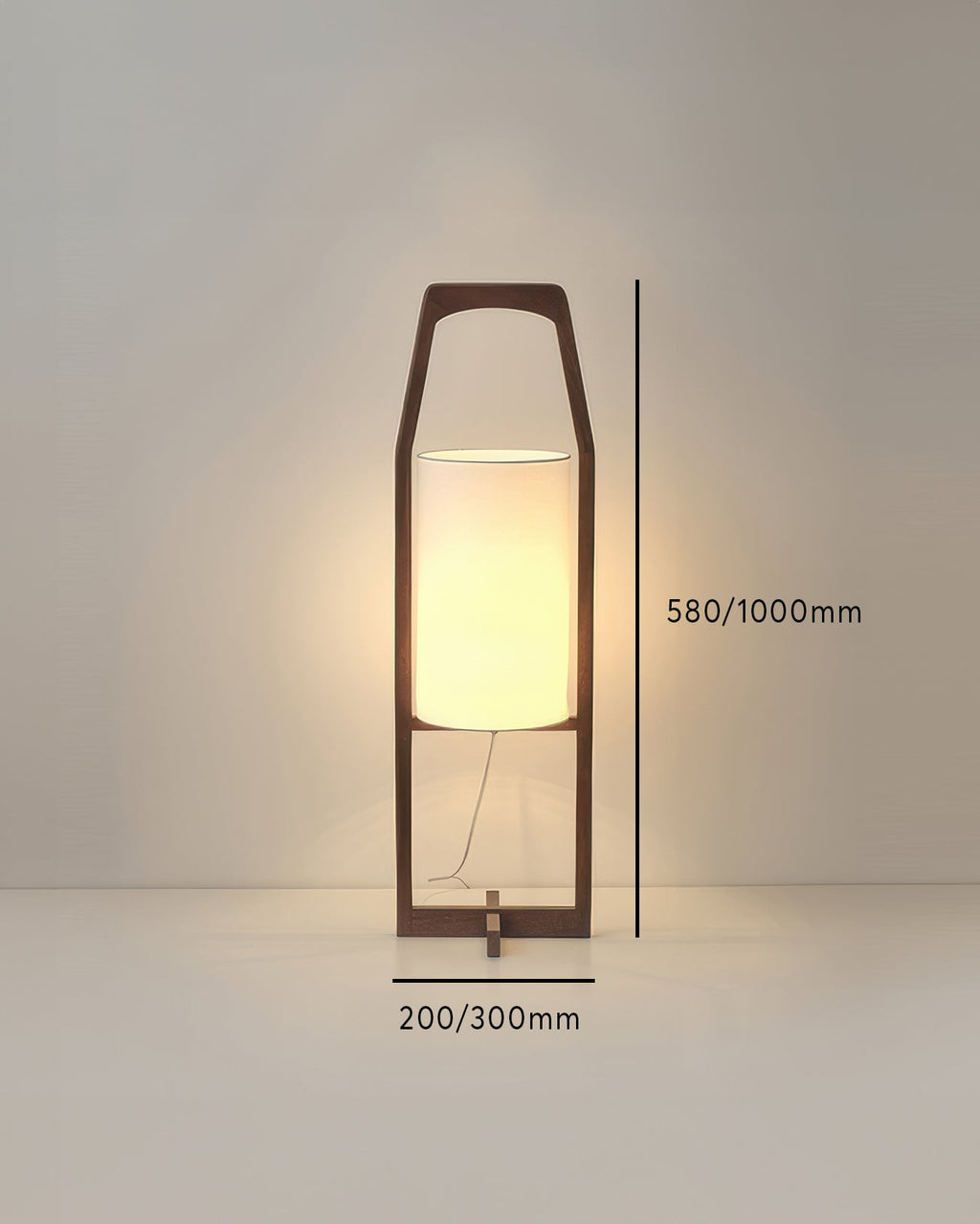 Japansk trægulvlampe retro zen
