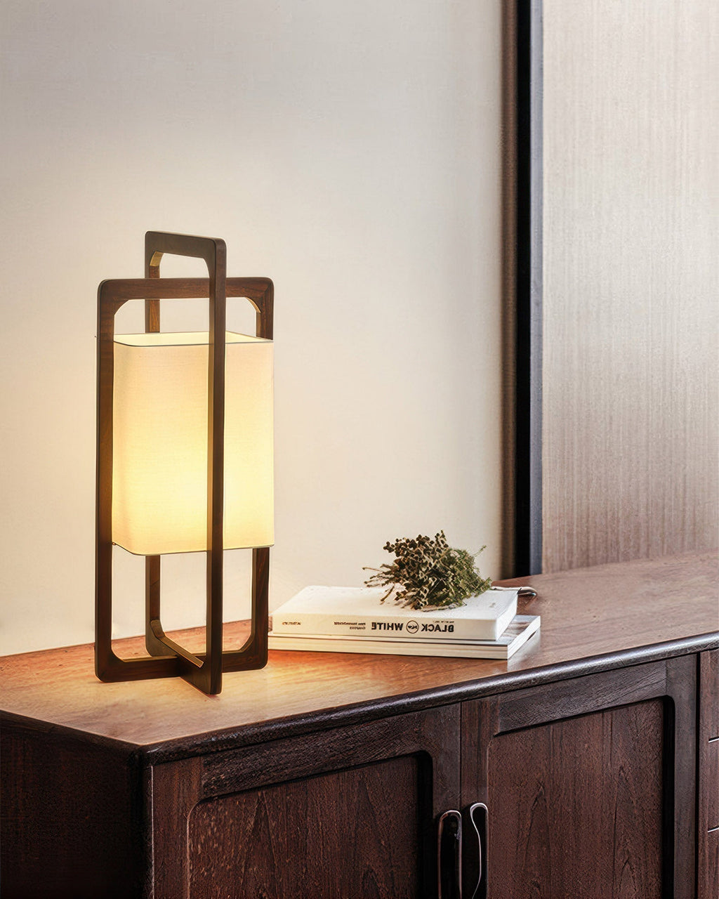 Japansk trægulvlampe retro zen