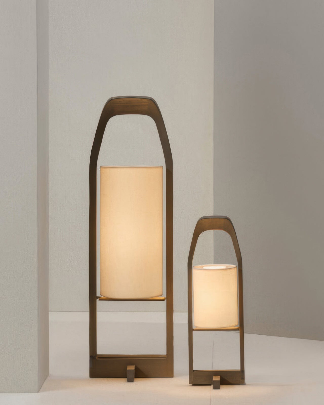Japansk trægulvlampe retro zen
