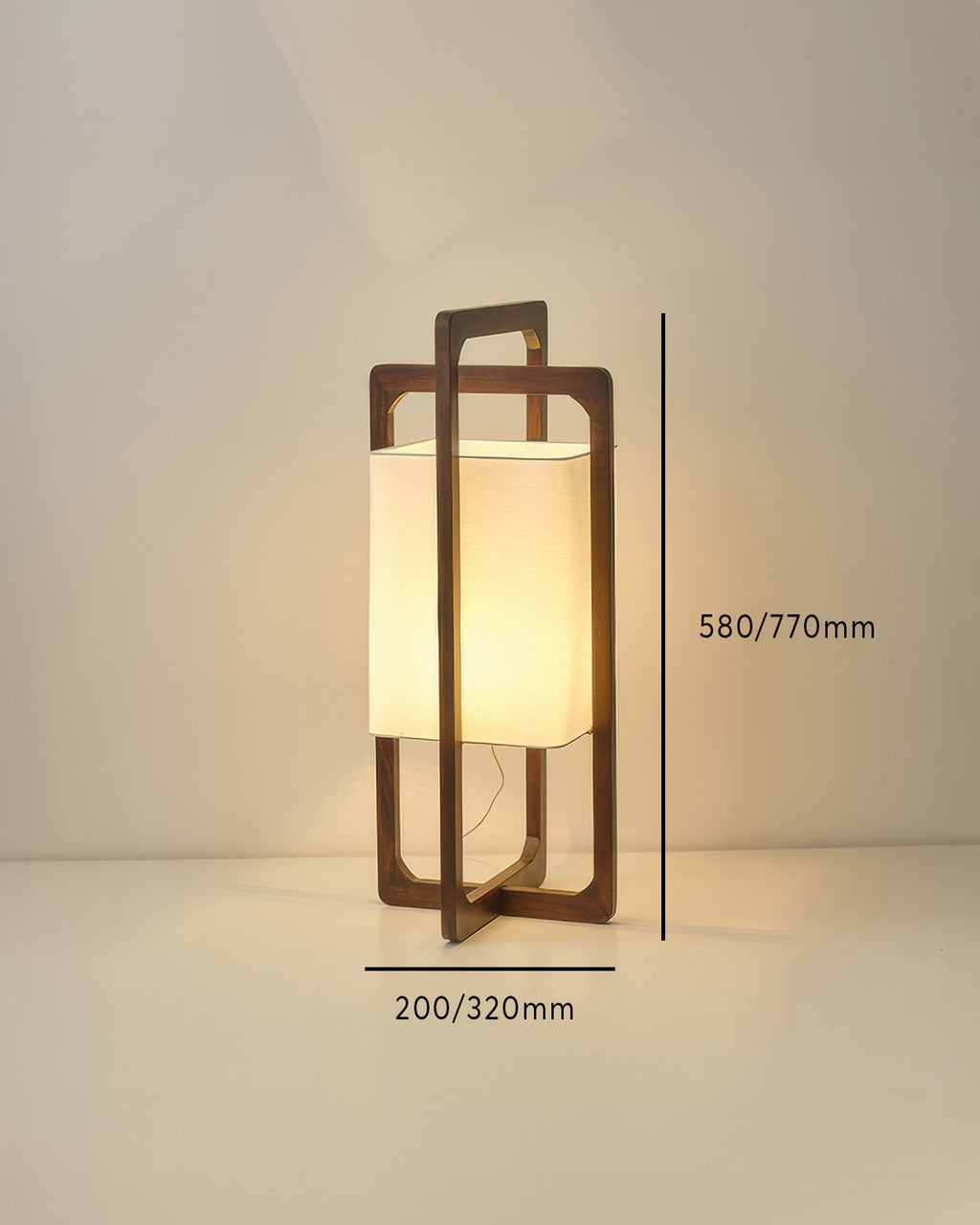 Japansk trægulvlampe retro zen