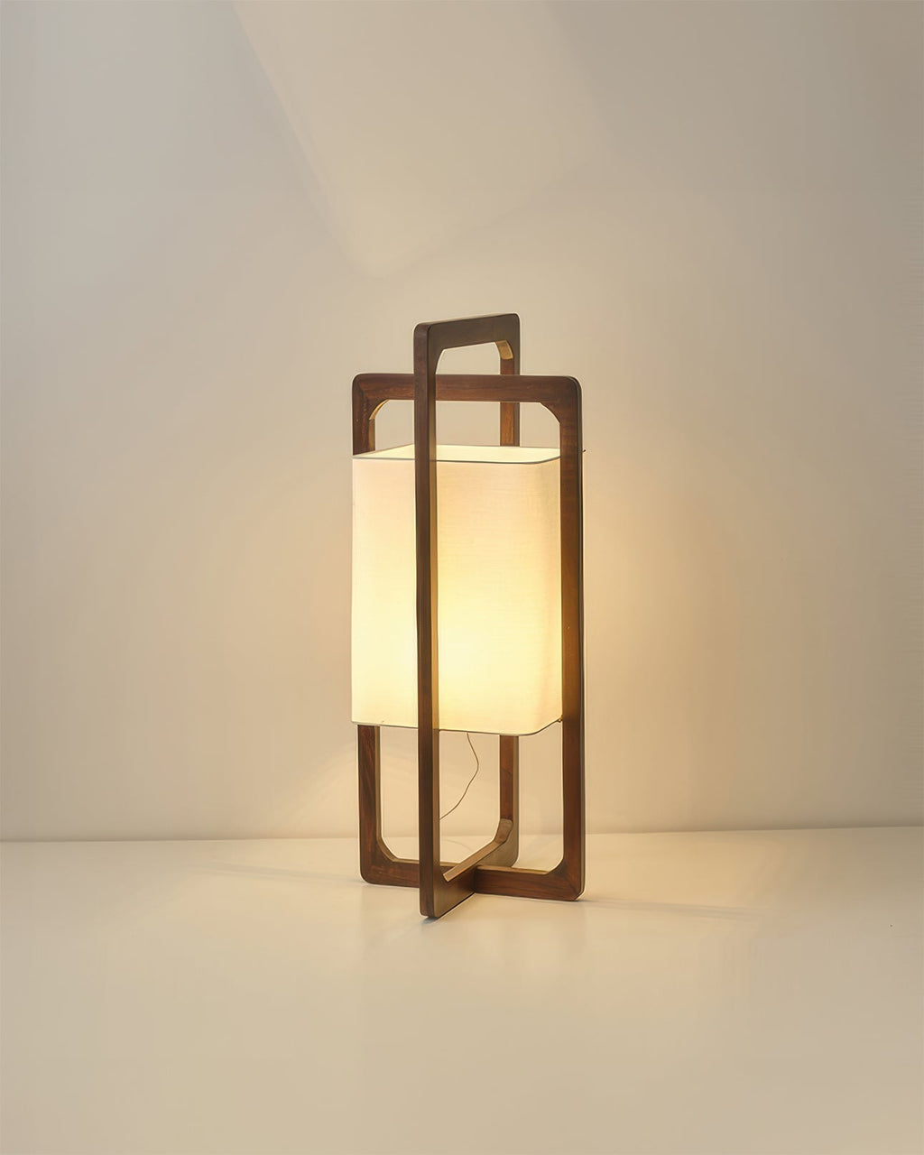 Japansk trægulvlampe retro zen