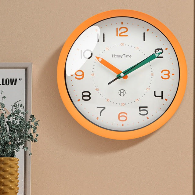 Reloj de Pared Ultra Silencioso para Dormitorio Infantil y Aula de 12 Pulgadas