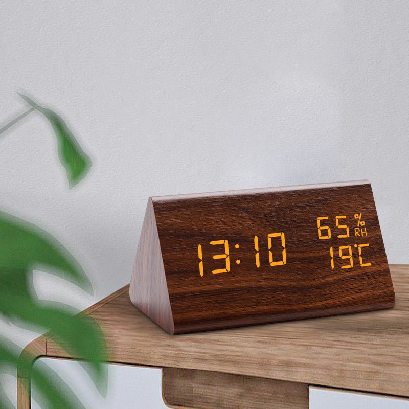 GreenWisp Digital Clock With Temperature Readout And Light Control For Small Rooms