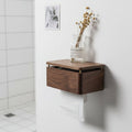 TerraWood Slank Minimalistisk Toalettpapirholder i Tre for Moderne Bad
