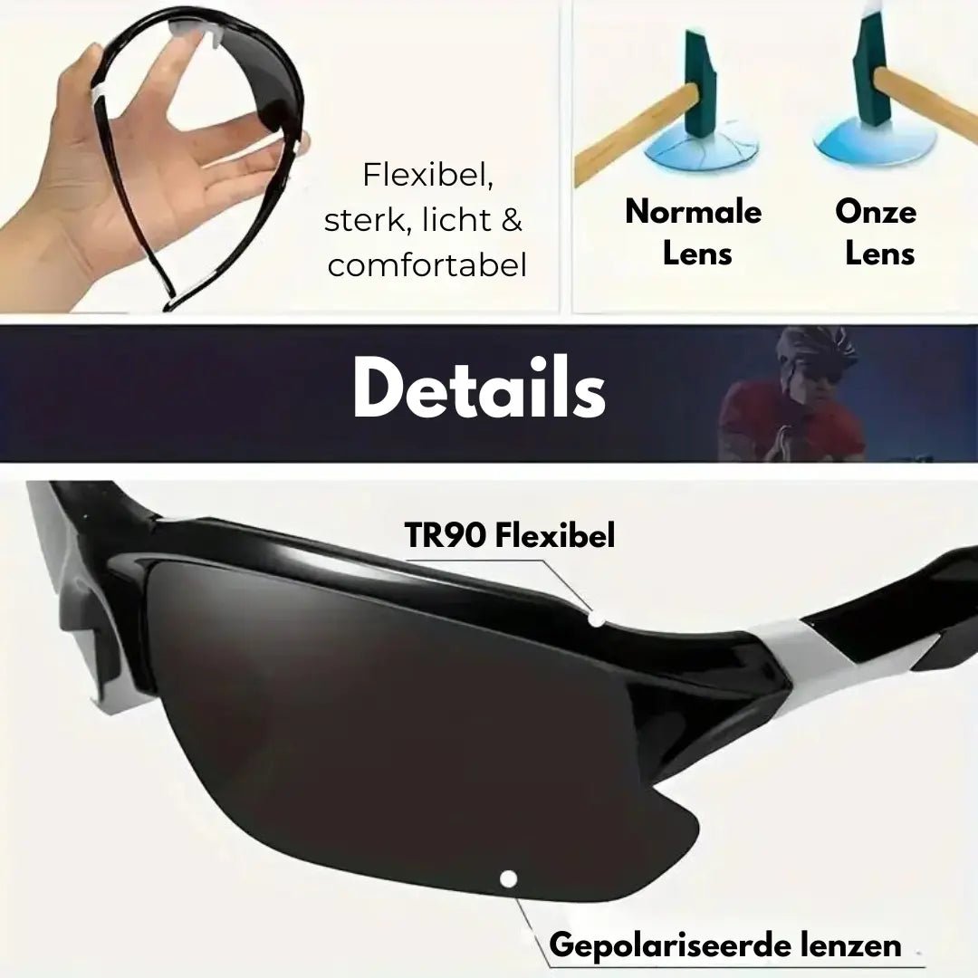AeroView polarizované sportovní sluneční brýle ultralehké s ochranou proti UV záření pro aktivní sportovce