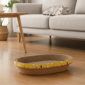 Whisker Haven katteklorebrett koselig oval papp-lounger