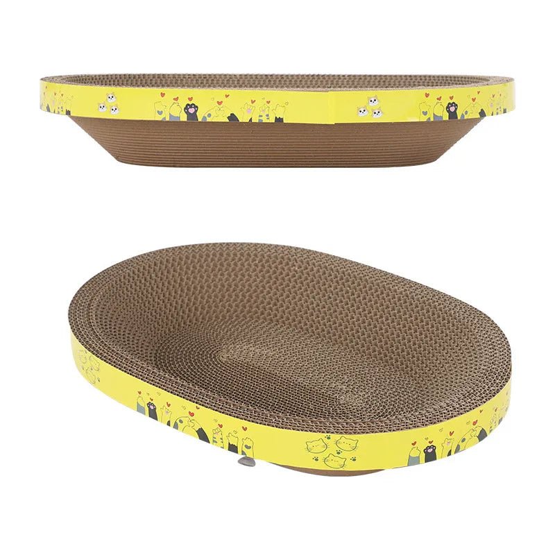 Whisker Haven katteklorebrett koselig oval papp-lounger