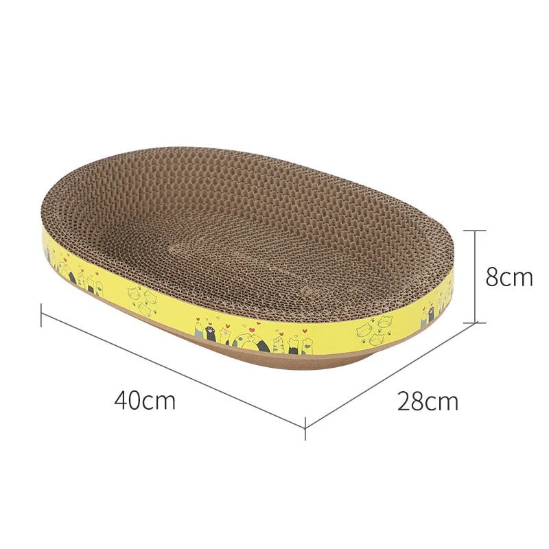 Whisker Haven katteklorebrett koselig oval papp-lounger