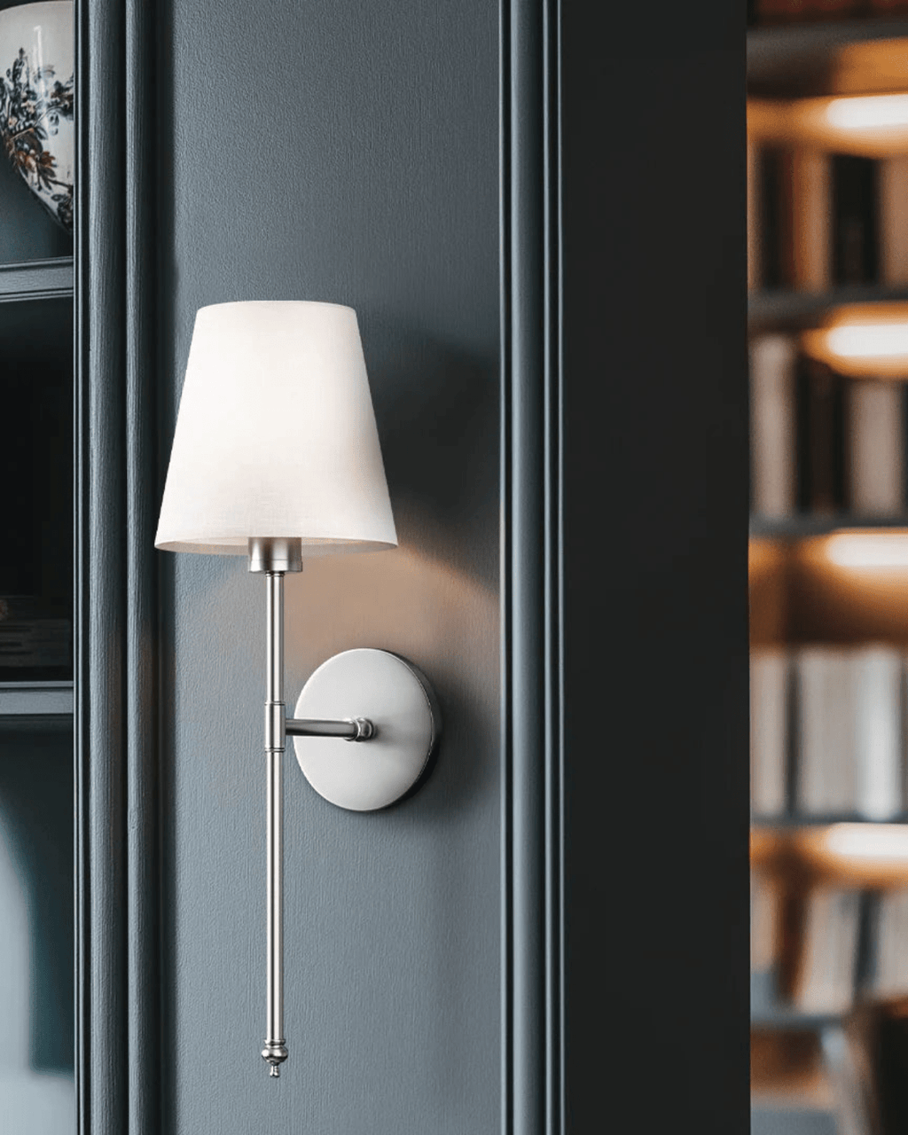 Mirelle Fabric Wall Lamp With Painted Iron Base Bright 5W