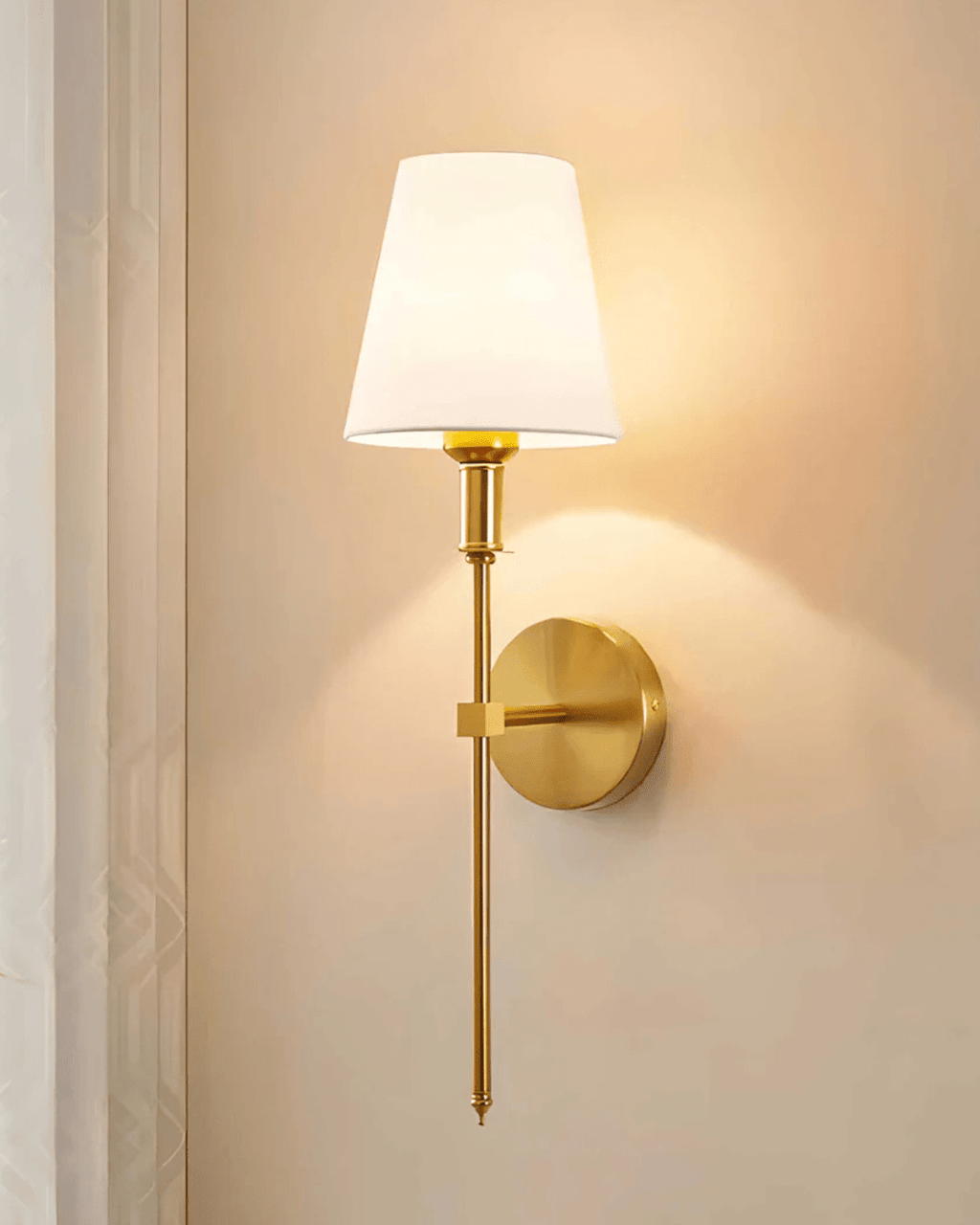 Mirelle Fabric Wall Lamp With Painted Iron Base Bright 5W
