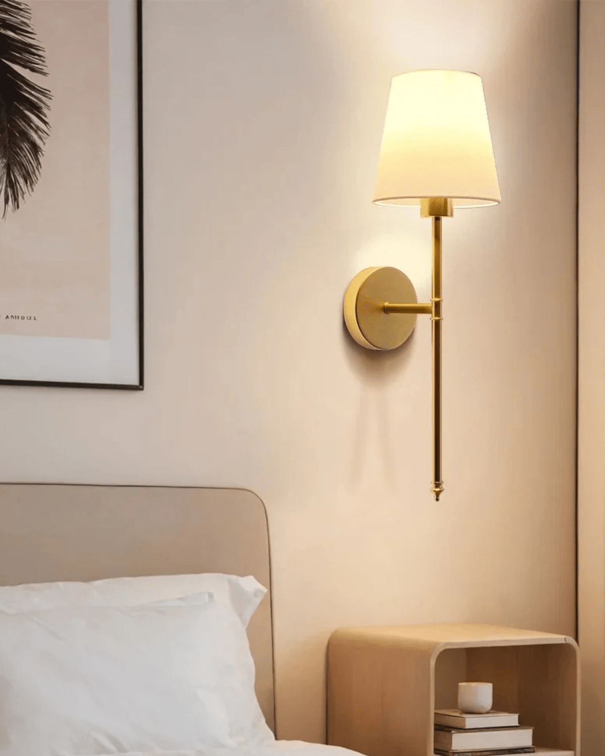 Mirelle Fabric Wall Lamp With Painted Iron Base Bright 5W
