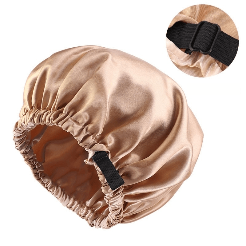 Bonnet de nuit en satin VelvaLux pour la protection des cheveux pendant la nuit et le contrôle des frisottis