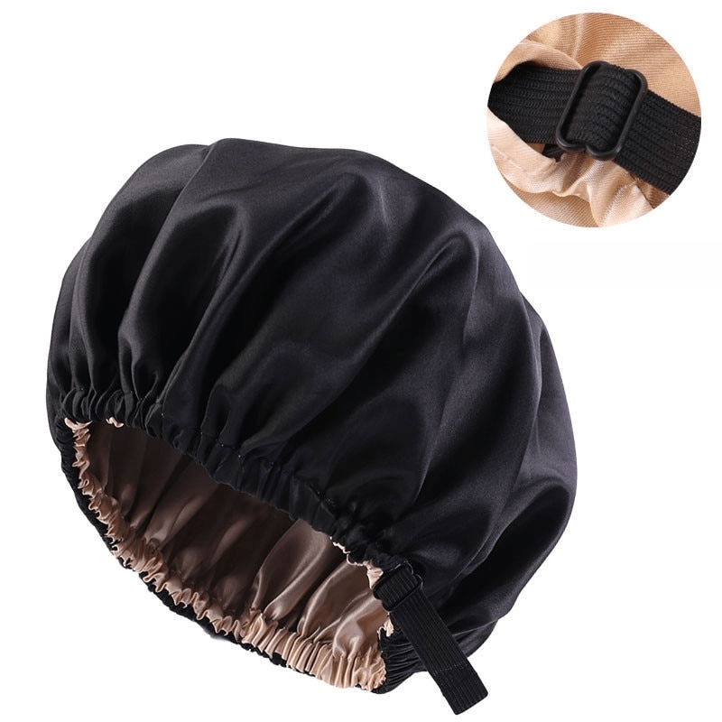 Bonnet de nuit en satin VelvaLux pour la protection des cheveux pendant la nuit et le contrôle des frisottis