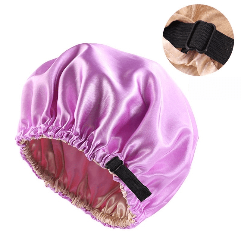 Bonnet de nuit en satin VelvaLux pour la protection des cheveux pendant la nuit et le contrôle des frisottis