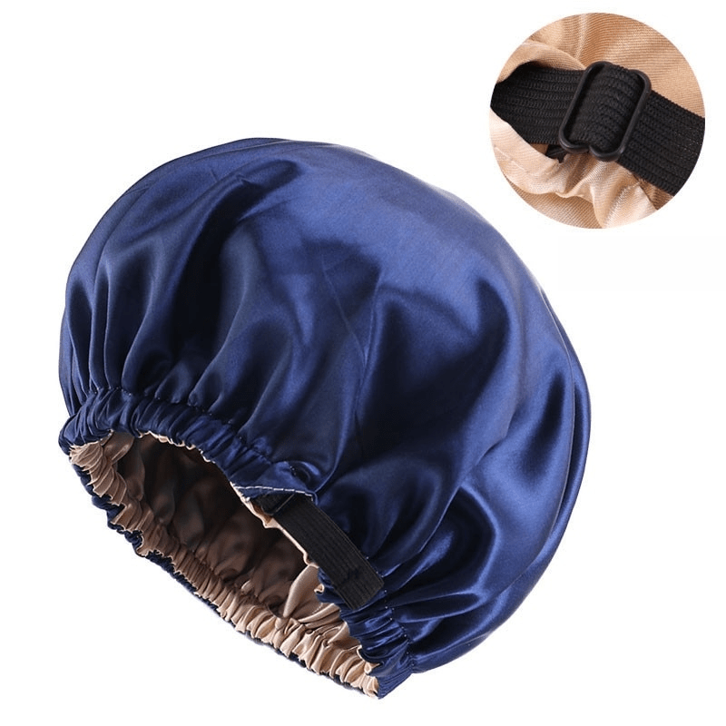 Bonnet de nuit en satin VelvaLux pour la protection des cheveux pendant la nuit et le contrôle des frisottis