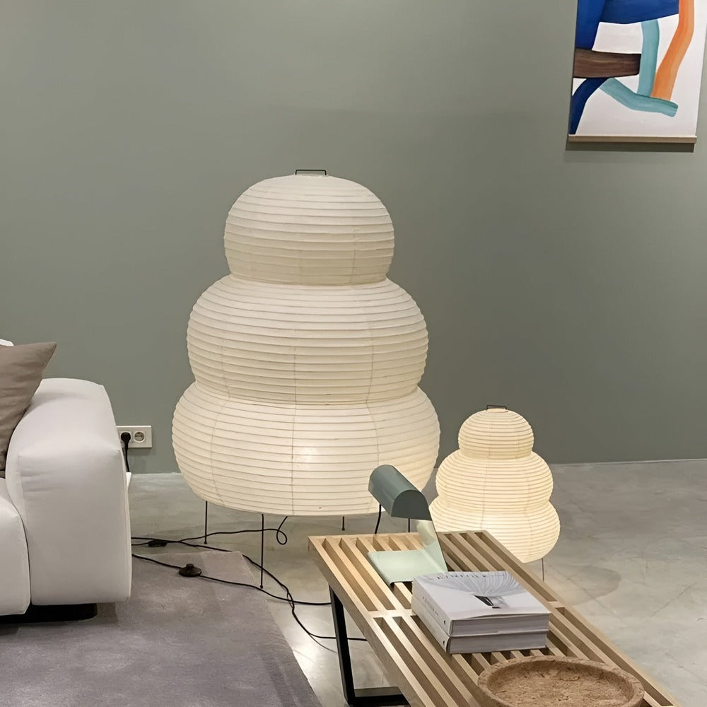 Hikari | Japanese-Style Rice Paper Floor Lamp With Adjustable Lighting | Orntli