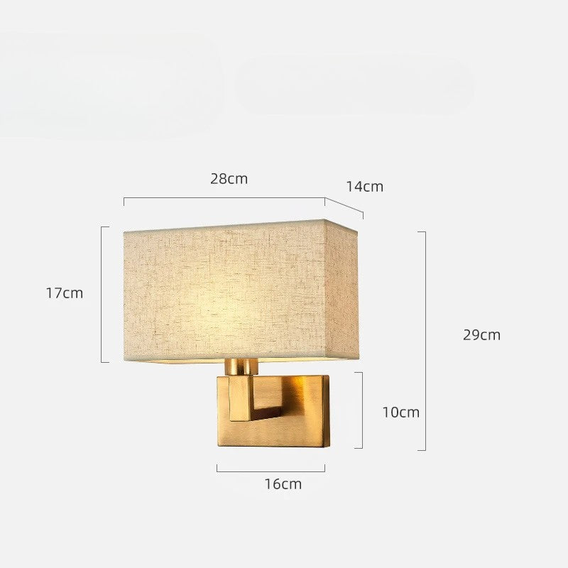 LumaNova Wall-Mounted Bedside Lamp with Fabric Shade