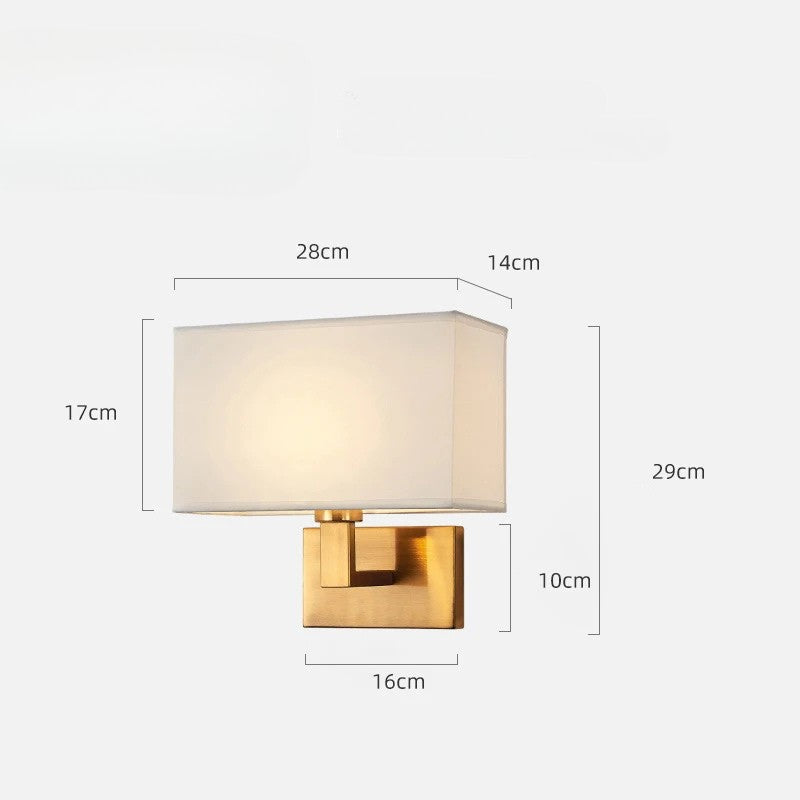 LumaNova Wall-Mounted Bedside Lamp with Fabric Shade