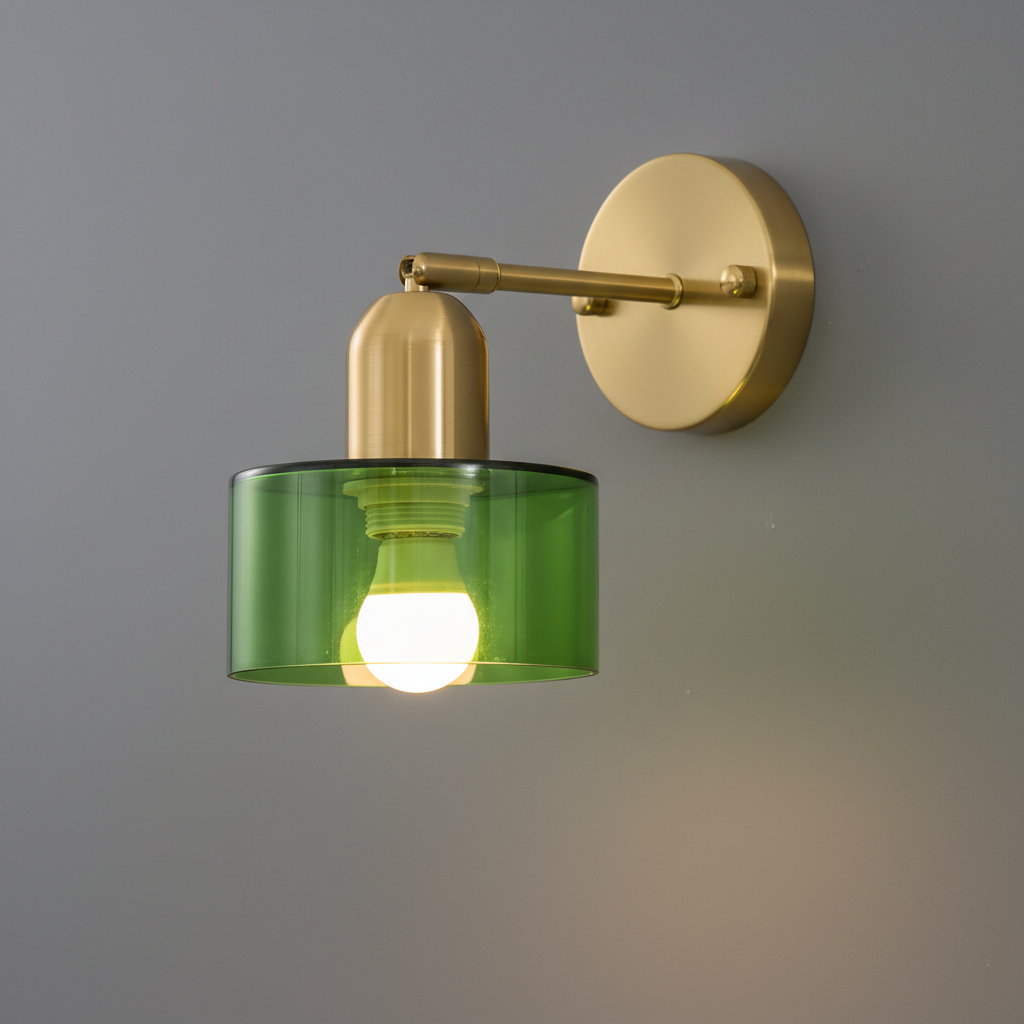 Nova glass vegglampe med grafisk formkunst-design