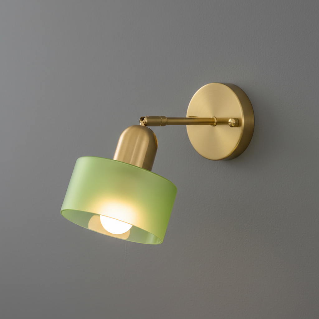 Nova glass vegglampe med grafisk formkunst-design