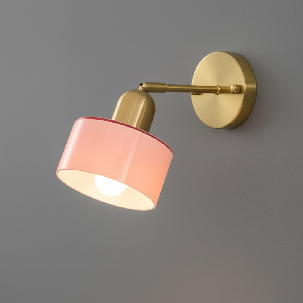 Nova glass vegglampe med grafisk formkunst-design