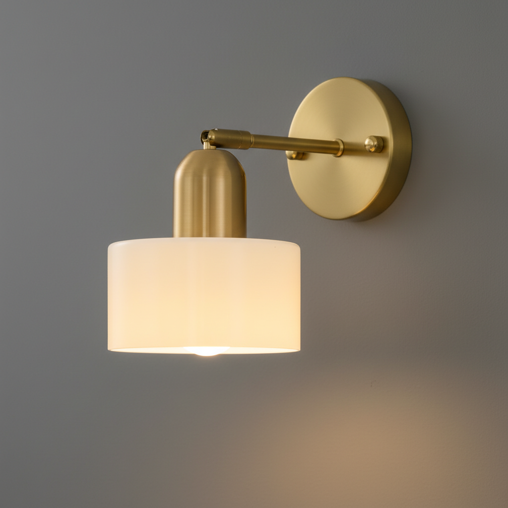 Nova glass vegglampe med grafisk formkunst-design