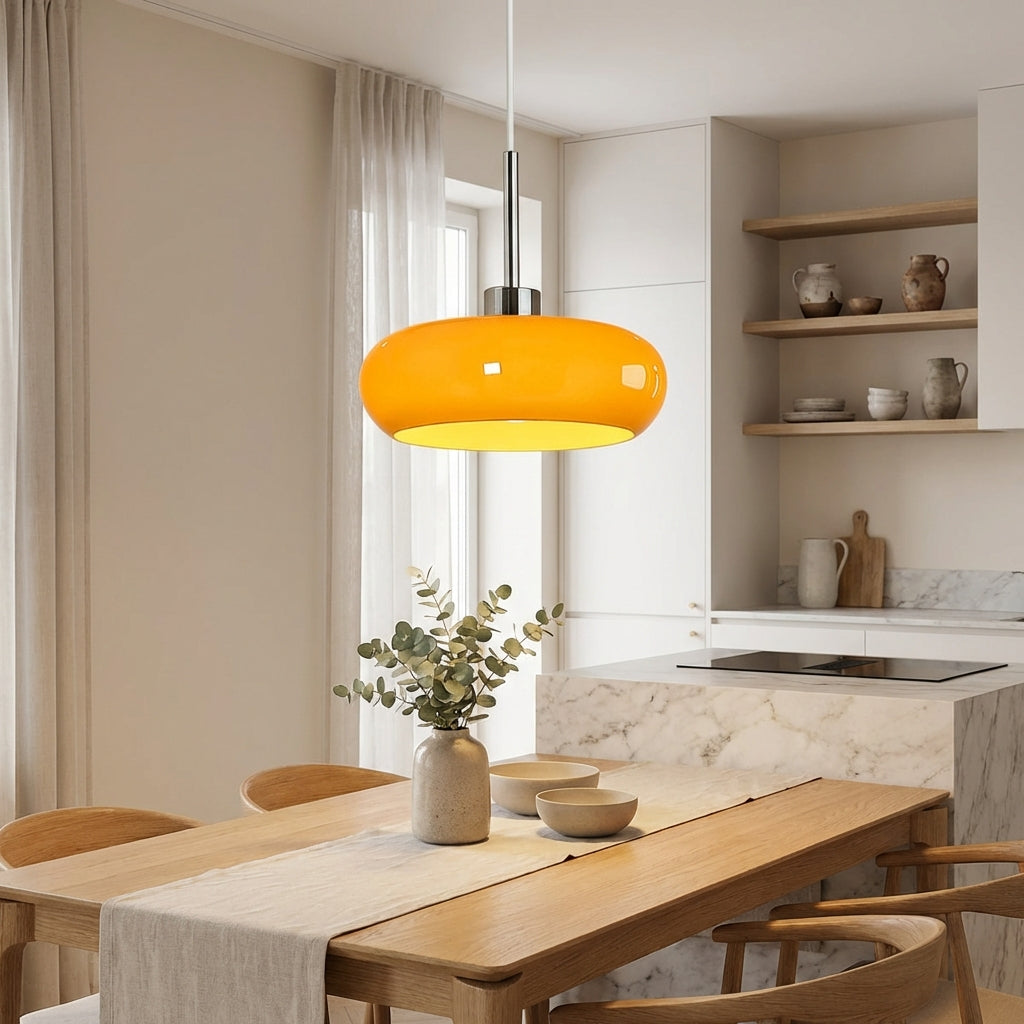 Vero Bauhaus-inspirert pendellampe i glass og metall