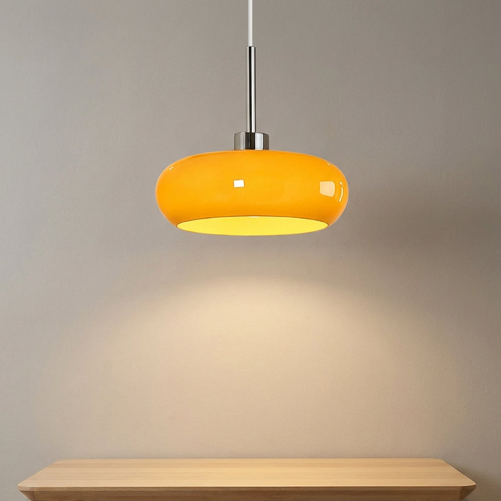 Vero Bauhaus-inspirert pendellampe i glass og metall