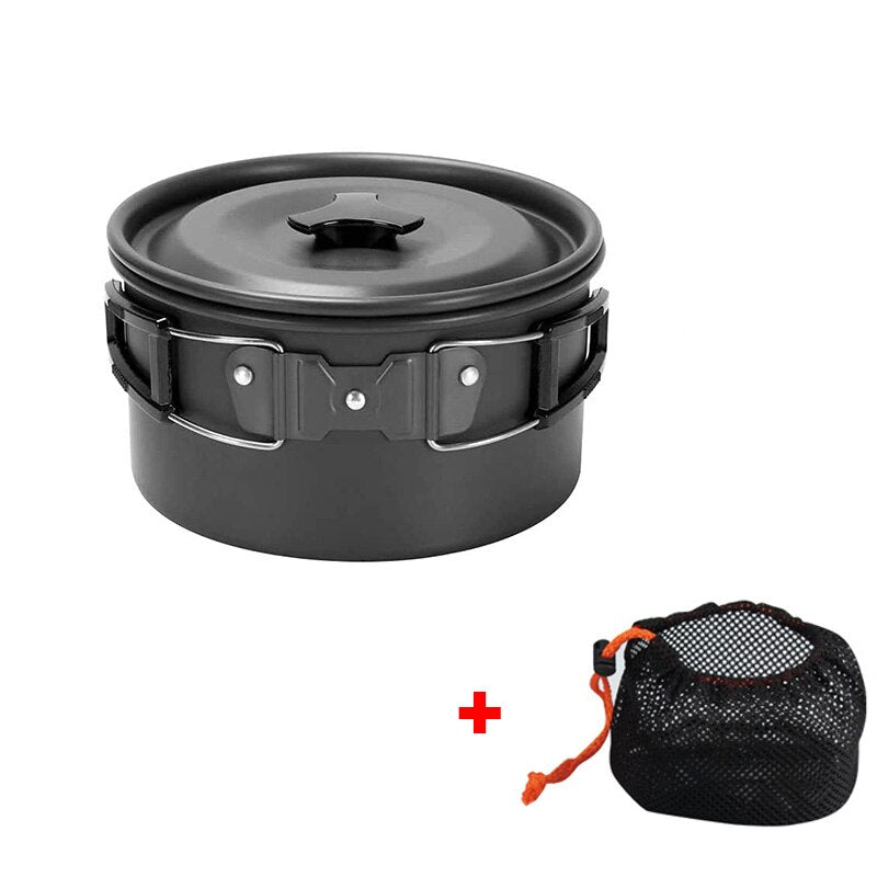 Zestaw naczyń kempingowych Outdoor Essentials do podróży, lekki zestaw do łatwego przygotowywania posiłków