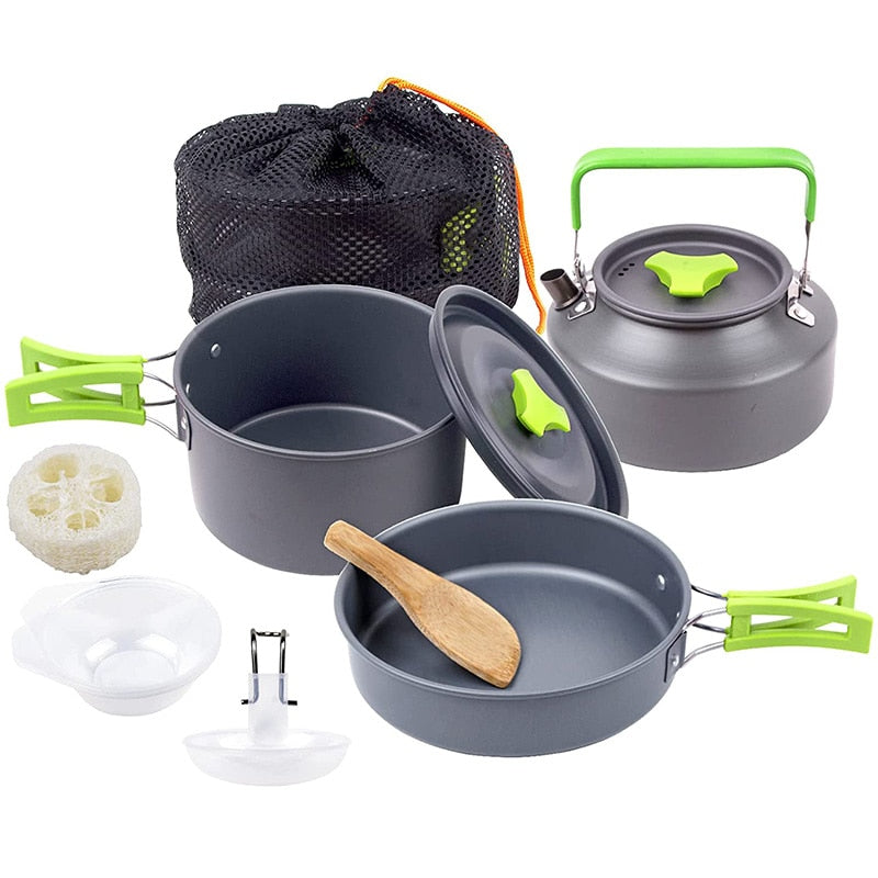 Outdoor Essentials | Camping Travel Cookware Kit with Versatile Cooking Functions | Lightweight Set for Easy Meal Preparation 1