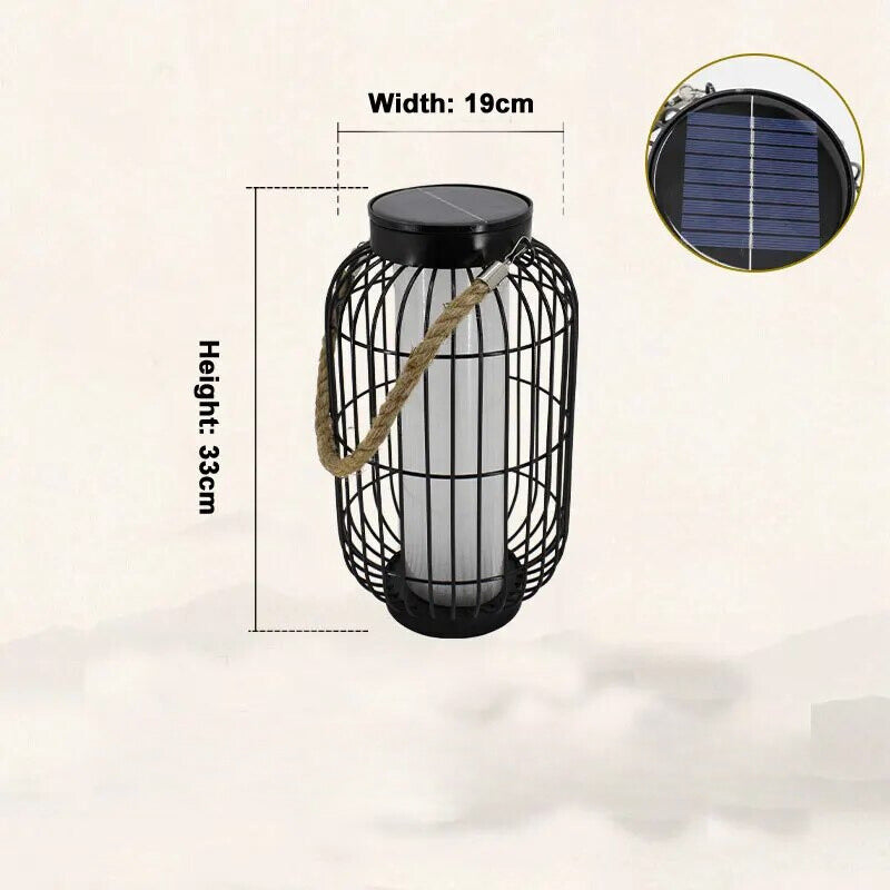 Utendørs lyktlampe for hage og terrasse | Varm LED-lys