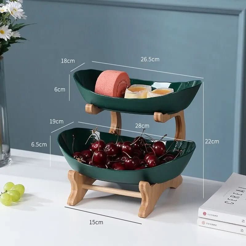 Aureva Moderne Fruktskål Etagere 2-3 Nivå Metall Organizer Kjøkken