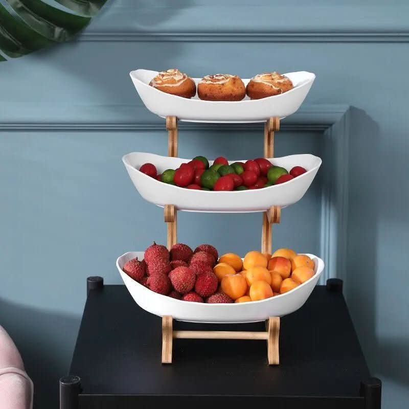 Aureva Moderne Fruktskål Etagere 2-3 Nivå Metall Organizer Kjøkken