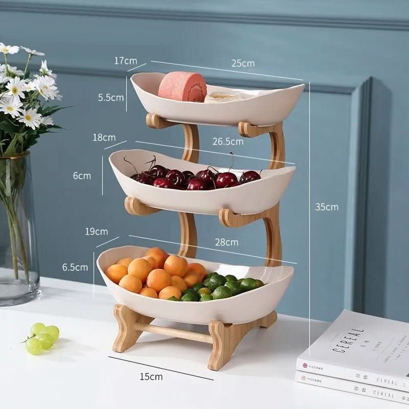 Aureva Moderne Fruktskål Etagere 2-3 Nivå Metall Organizer Kjøkken