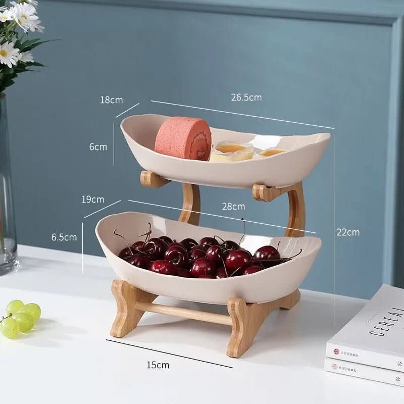 Aureva Moderne Fruktskål Etagere 2-3 Nivå Metall Organizer Kjøkken