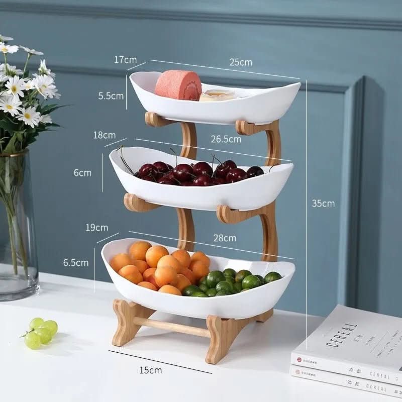 Aureva Moderne Fruktskål Etagere 2-3 Nivå Metall Organizer Kjøkken